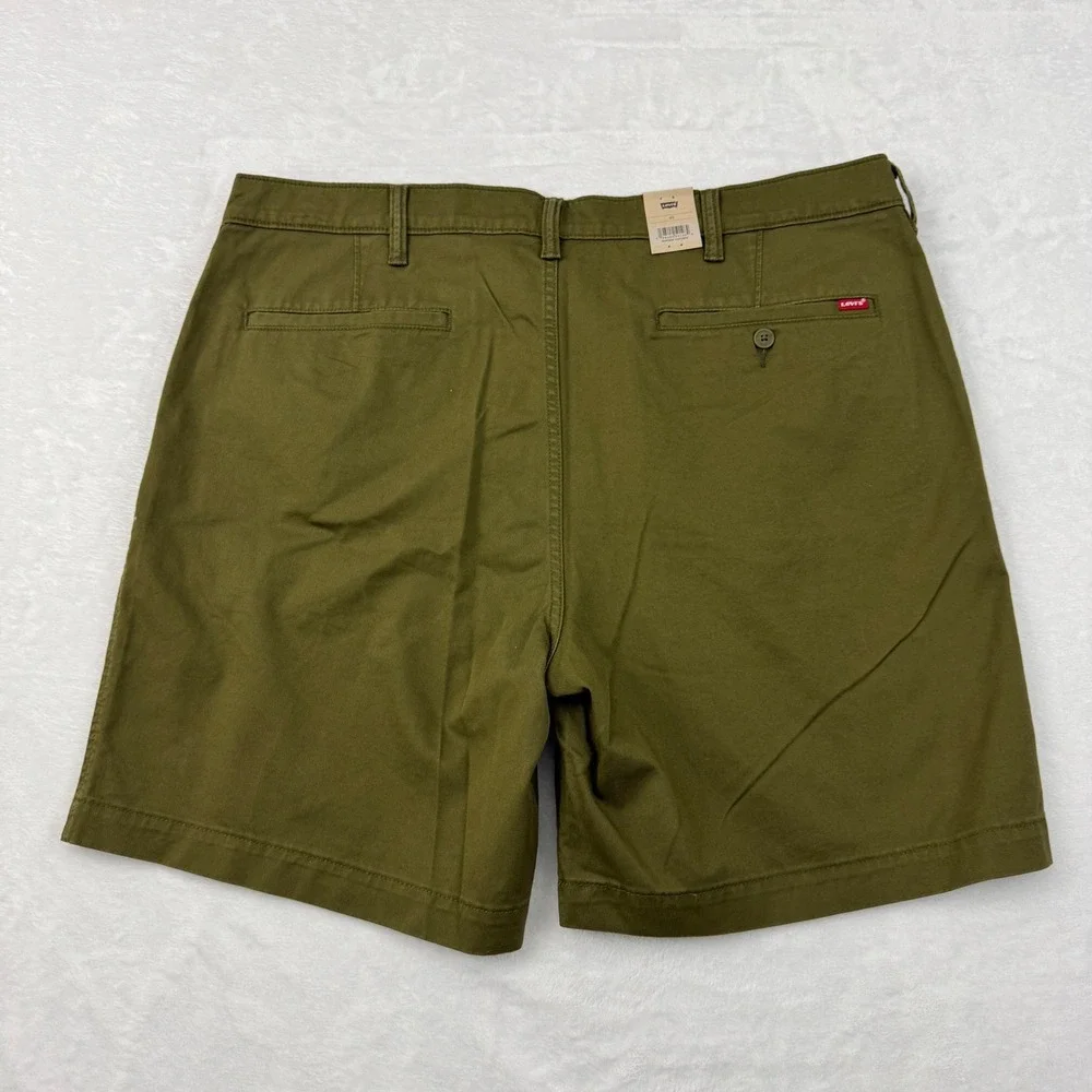 Levis XX Chino Relaxed Shorts Mens 42 Olive Green Stretch Twill 8 Inseam NEW NWT